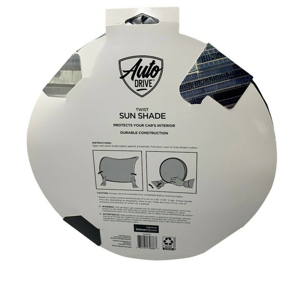 Auto Drive Twist Sun Shade Universal Fit UV Protection 2 Piece Black Orange - Picture 3 of 9